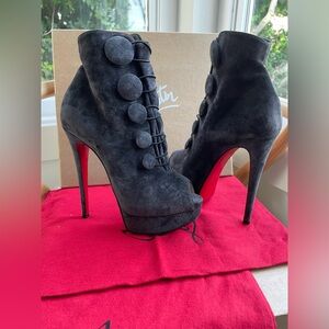 Christian Louboutin Gray platform bootie